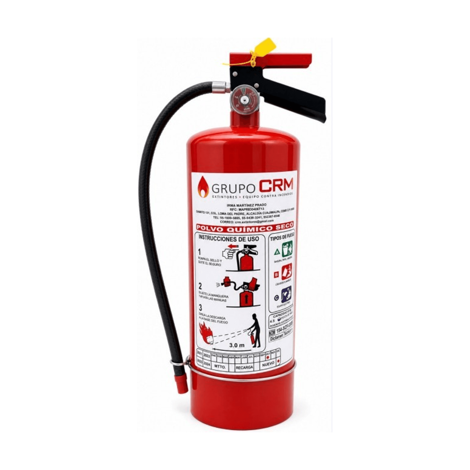 Extintor de PQS ABC para uso comercial e industrial - 6.0 kg — Grupo CRM