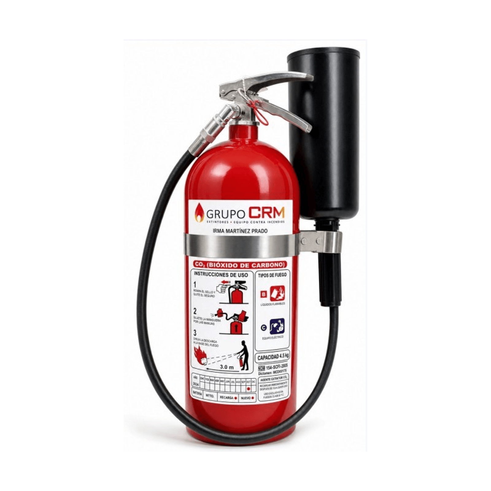 Extintor de CO₂ - 4.5 kg — Grupo CRM