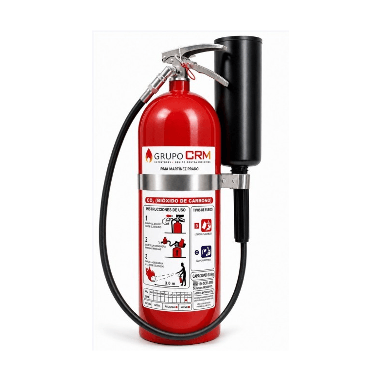 Extintor de CO₂ - 6.8 kg — Grupo CRM