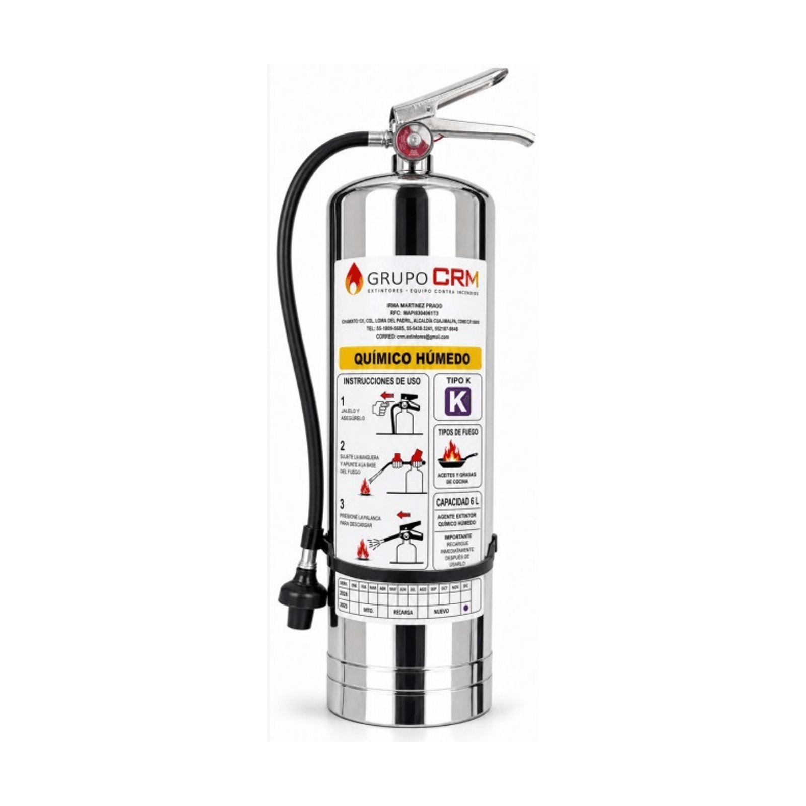 Extintor tipo K para cocinas - 6.0 L — Grupo CRM
