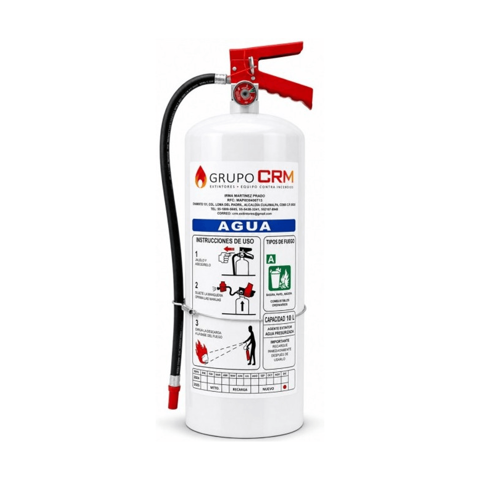 Extintor de agua a presión - 10 L — Grupo CRM