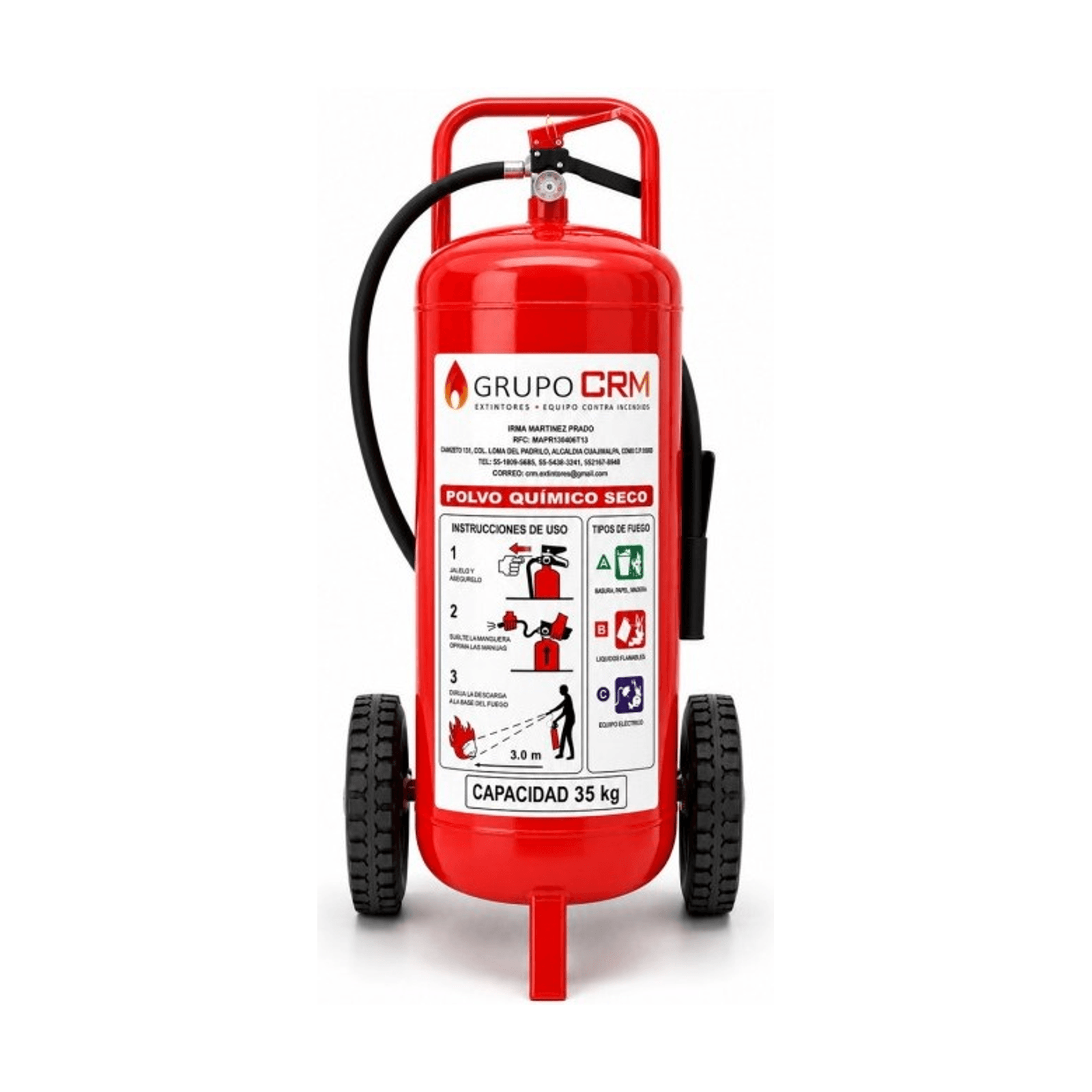 Extintor Unidad móvil de PQS ABC - 35 kg — Grupo CRM